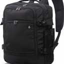 Aerolite Carry on Travel Backpack, 3 in 1 Multi Purpose Extra Large Water Resistant Lightweight Airplane Approved Weekender Bag Daypack for Men and Women, 37L, Black