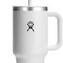 Hydro Flask 32 Oz Travel Tumbler with Handle, Lid and Straw - Insulated Stainless Steel in 32 Oz White