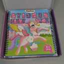 PERRYHOME 3PCS Sticker by Number Paint Books for Girls Ages 4-8, Unicorn Mermaid Frozen Themes Sticker Activity Books, Girls Crafts Party Birthday Gifts Toys