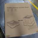 RIZZARI Enclosed Cat Litter Box with Lid, Large Foldable Litter Box with Litter Scoop, Top Entry Cat Toilet for Kittens and Big Cats (Light Gray,Stainless Steel with Deodorizer, X-Large)