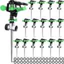 Sprinklers for Yard Garden Sprinkler 360 Degree Automatic Rotating Lawn Sprinkler with Water Stop Ring Adjustable Rotating Pulsating Sprinklers for Yard Ground Grass Irrigation System (16)