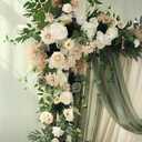Ling's moment Wedding Arch Flowers, Arbor Decor, 5-Piece Set