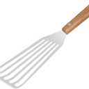 12.4" Stainless Steel Cooking Utensil, Kitchen Slotted Turner, Fish Turner Great for Egg/Meat Turning, Griddles & Grill