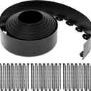 Landscape Edging Kit Plastic Garden Edging Border Include 45 Anchoring Spikes for Lawn Garden Grass Yard Home School, Black, 48"×2.75"×2"