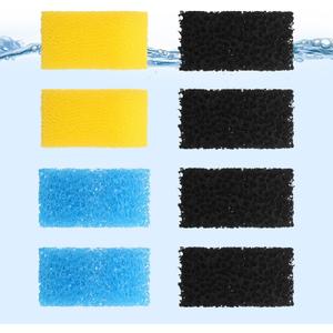 AquaMiracle Aquarium Filter Replacement Sponge, Fish Tank Filter Replacement Parts, Including 2 x Coarse Sponge, 2 x Fine Sponge & 4 x Carbonized Sponge (for Model: QF088/QF188/QF288)