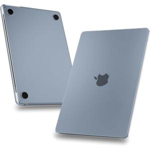 MEEgoodo for MacBook Air M4/M3/M2 13.6 inch Case 2025 2024 2022,Fit Model A3240/A3113/A2681,Flexible Plastic Case for MacBook Air 13 inch with TPU Keyboard Cover & Webcam Cover & OTG Adapter,Haze Blue