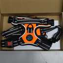 PHOEPET No Pull Dog Harnesses for Small Dogs Reflective Adjustable Front Clip Vest with Handle 2 Metal Rings 3 Buckles [Easy to Put on & Take Off] (S, Orange)