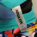 Aqua Eve 3 Piece Tankini Swimsuit for Women Tank Bathing Suit with Shorts Open Back Athletic Swimwear (X-Large, Aqua Colorful Floral)