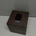 Mkono Tissue Box Cover Square Open-Bottom Wood Tissue Box Holder Decorative Facial Cube Organizer Modern Farmhouse Decor for Bathroom Bedroom Dresser Living Room Office Dorm, Dark Brown