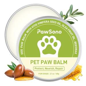 PawSono Dog Paw Balm for Dogs & Cats, All Natural Ingredients Lick-Safe Paw Pad Balm, Moisturizer & Soother for Dry Cracked Paws & Noses|Dog Paw Protection from Snow, Horse Hoof Care, 1 Pack | 2.1 oz
