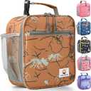 CaCTOUR Lunch Box Kids,Premium Insulated Lunch Bag for Girls Boys,Soft Bag Mini Cooler Back to School Thermal Reusable Lunch Bag for Work School Picnic （Brown Dino