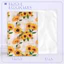 Vintage Sunflower Hand Towels for Bathroom,Yellow Flower Hand Bath Towels Soft Absorbent Dish Towels for Kitchen Bathroom Gym Beach Decorative Towels,Set of 2