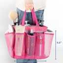Pink Portable Shower Caddy for College Dorm Room Essentials, Dorm Mesh Shower Bag Organizer for Girls, Beach, Swimming, Gym, RV Travel essentials