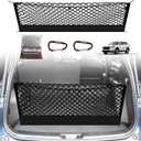 Muslogy Truck Bed Cargo Net Trunk Netting Compatible with 2023-2025 2026 Honda CR-V Accessories, Pickup Cargo Organizer SUV Sedan Storage Net w/Heavy Duty Carabiners