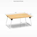 Ruxury Foldable Lap Desk Laptop Stand Bed Desk Table Tray, Breakfast Serving Tray, Portable & Lightweight Mini Table, Lap Tablet Desk for Sofa Couch Floor - Wood