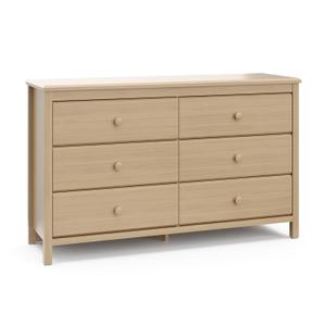 Storkcraft Alpine 6-Drawer Dresser (Driftwood)  GREENGUARD Gold Certified, Brown Dresser for Bedroom, Kids & Nursery Storage Drawers, Safety Interlocking Drawers, Pre-Installed Tracks, Kids Bedroom
