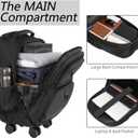 MATEIN 18 inch Roller Backpack, Rolling Computer Bag with 4 Spinner Wheels