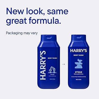 Harry's Men's Body Wash Stone (2 Pack) 18 fl oz Shower Gel for Men No Parabens, Sulfates, or Dyes
