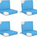 22x22 in Outdoor Foam Deep Seat Cushion Set of 4, Water-Resistant & Fade-Resistant Outdoor Chair Cushions, Replacement for Patio Furniture Deep Seat Sofa & Couch,Lake Blue, 22x22x3"/22x18"-4set