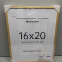 upsimples 16x20 Frames Set of 3, Natural Solid Wooden Picture Frames, Display 11x14 with Mat or 16 x 20 Without for Vertical or Horizontal Wall Hanging