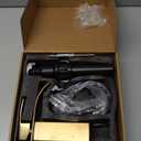 Hoimpro Brushed Gold Waterfall Spout Single Hole Bathroom Faucet, Stainless Steel Single Lever Bathroom Vanity Sink Faucet with Drain, cUPC Hose and Deck Plate