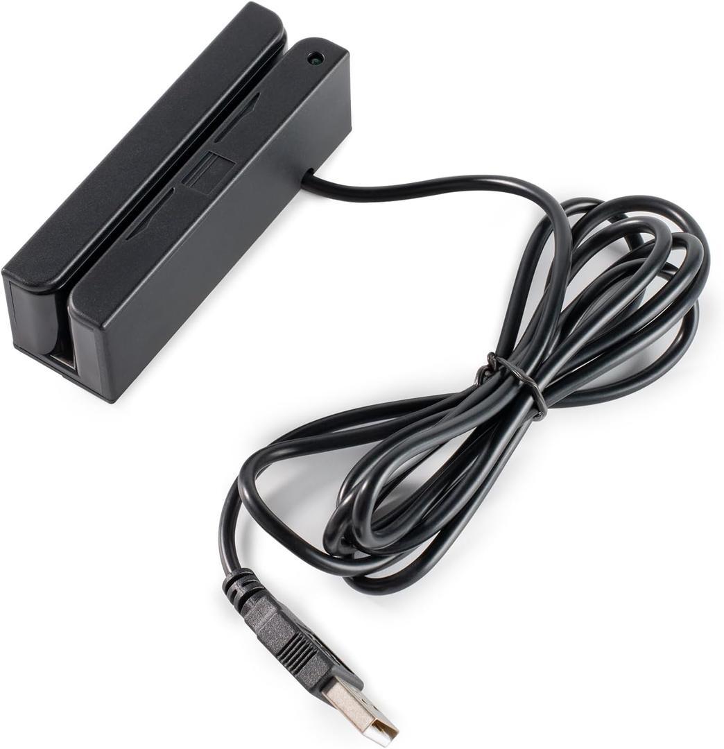 Msr90 Swiper Magnetic Credit Card Reader USB 3-Tracks Hi/Lo Data Collector, Mini Stripe Card Reader for Point of Sale (POS), Access Control, ID Verify