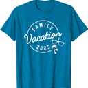 Family Vacation 2025 Funny Trip T-Shirt (Small, Black)