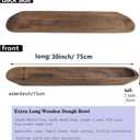 Wooden Dough Bowls DecorativeRustic Bread Long Bowls Decor Wood Tray, Hand Carved for Table Centerpiece Decor, Home Decor(30 * 6 * 2 inch Brown), LARGE