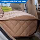 Bench Car Seat Cover Protector - Waterproof, Heavy-Duty and Nonslip Pet Car Seat Cover for Dogs with Universal Size Fits for Vehicles, Trucks & SUVs(TAN)