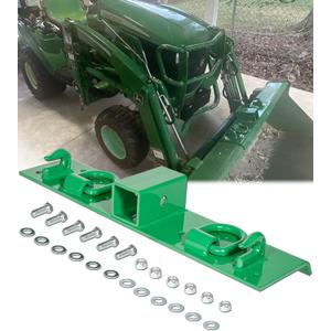 Tractor Grab Hooks 4.96" W  21.93" L Fits for John Deere 4100 4010 4110 4115 2320 2520 2720 1025r 2025r 2032r 2038r 3032e, Bolted on Compact Tractor Bucket Grab Hooks, D Rings & 2" Receiver