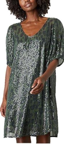 Velvet by Graham & Spencer Women's Karah Bell Sleeve Sequin Midi Dress, M