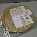 Round Woven Placemats Set of 4, 12" Boho Rattan Placemats Natural Hand-Woven Place Mats Table Decor, Chargers for Dinner Plates, Farmhouse Place Mats, Wicker Table Mats for Dining Table, Home