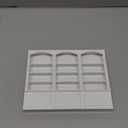 1:12 Scale Dollhouse Bookshelf (White), Miniature Wooden Bookcase Display Cabinet for Dollhouse Furniture, Collector's Decoration Accessory