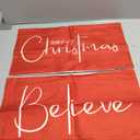 DFXSZ Christmas Throw Pillow Covers 12x20 Inch Set of 2 Merry Christmas Farmhouse Decorations Believe Holiday Decor Throw Cushion Case for Home Couch (B1)