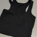 SanxiawaBa Women's Ribbed Tank Tops Soft Cotton Spandex Sleeveless Cami Crew Neck Stretchy Fitted Casual Summer Crop Tops Black XS