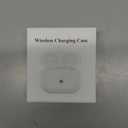 Wireless Charging Case Compatible with AirPods 3, Charger Case Replacement for AirPods 3rd Gen, with Bluetooth Pairing Sync Button, Earphones Not Included (with Gray Cleaning Cloth)