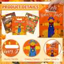 Frienda 120 Pcs Thanksgiving Gift Plastic Treat Bags Bulk Happy Thanksgiving Goodie Bags with Handle Fall Turkey Autumn Candy Snack for Holiday Party Favor Supplies