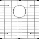 Sanycasa Stainless Steel Kitchen Sink Grid – 24-3/4” x 15-5/8” Sink Protector for Single Bowl Sinks – Rear Drain with Corner Radius 3/8", Durable Sink Grate & Drying Rack for Glassware