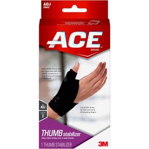 ACE Brand Deluxe Thumb Stabilizer, Adjustable, Black, 1/Pack