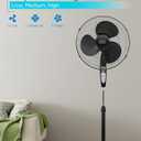 BLACK+DECKER 18" Oscillating Pedestal Fan with Remote, BDSF18MB, Black | Oscillating Pedestal Fan with Remote, 90-Degree Oscillation, 3 Speed Settings, Adjustable Height, Timer, 30-Degree Tilt
