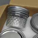 4 oz Glass Jars with Lids, 20 Pack Small Mason Jars with Airtight Silver Lids, Vintage Label Stickers, Mini Canning Jars in Diamond Texture for Spices, Jams, Honey, DIY Crafts, Wedding Favors