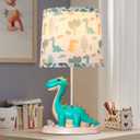 Hamucd Small Green Dinosaur Table Lamp for Bedroom Nightstand Decor,Animal Nursery Single Bedside Lamp for Kid Study Room,Cute Desk Lamp for Boy Girl Toddler Play Room,1 LED Bulb Included