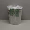 Superio Small 2.5 Gallon Plastic Trash Can with Swing Top Lid, Compact Slim Waste Bin for Under Desk, Office, Bedroom, Bathroom, Dorm Room, 10 Qt. Portable Garbage Can (SmokeWhite/Grey, 2 Pack)