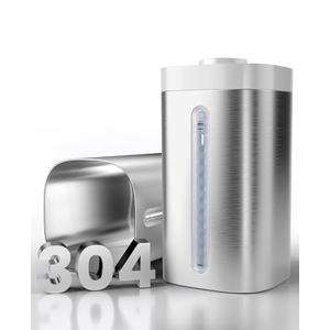 Jack & Rose Stainless Steel Humidifier, Easy to Clean, Dishwasher Safe, Cool Mist Humidifiers for Bedroom