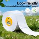 QNCZ 2 Rolls (500 Labels/Roll) 4x6 Thermal Labels, Thickened Standard Size Shipping Labels, Perforated, Smudge-Proof Adhesive, Compatible with Rollo, Zebra, Jadens, Nelko Thermal Printers