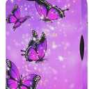 BIGCARJOB Purple Butterflies Luggage Cover for Women Girls,Cute Travel Suitcase Protector Washable Anti-scratch Suitcase Covers,Fit 18-22inch