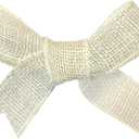 Value Ribbon Burlap 1.5" X 50 YD Wired Burlap Ribbon for Gift Wrapping, Cream Ribbons for Crafts, Birthday Gifts for Women and Men, Art Supplies for Party Decorations