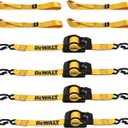 DEWALT Heavy-Duty Retractable Ratchet Straps, 8-Piece Kit, 2 inches x 120 inches