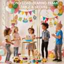 Toolterritary Metal Arch Backdrop Stand Set of 2, 7.2FT+ 6FT Balloon Arch Stand, Gold Wedding Arch Frame with Stable Base, Arch Backdrop for Party Birthday Baby Shower Graduation Decor