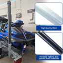 1 Pair of Boat Trailer Guide, Trailer Guide Ons Galvanized Steel for Boat, Fishing Boat, Sailboat Trailer, Silver and Black, L Shaped/T Shaped